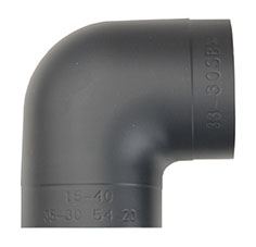 Elri PVC Bogen 90° schwarz